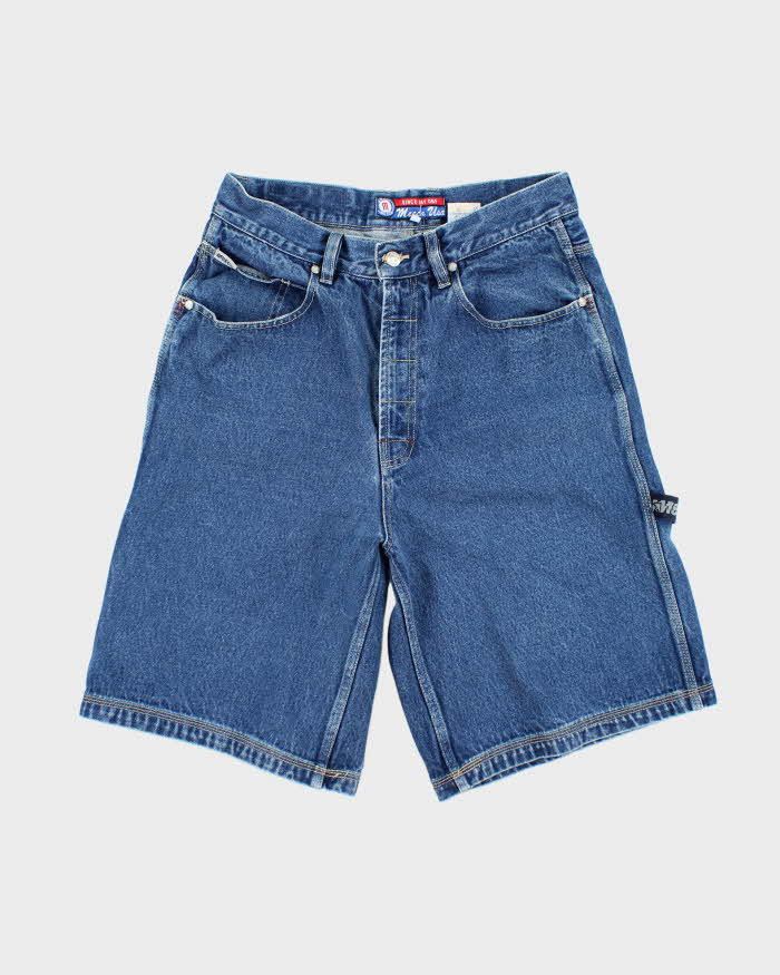 Vintage Y2K Mecca Usa Dark Wash Wide Leg Denim Shorts - W30 L10