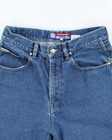 Vintage Y2K Mecca Usa Dark Wash Wide Leg Denim Shorts - W30 L10
