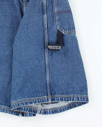 Vintage Y2K Mecca Usa Dark Wash Wide Leg Denim Shorts - W30 L10
