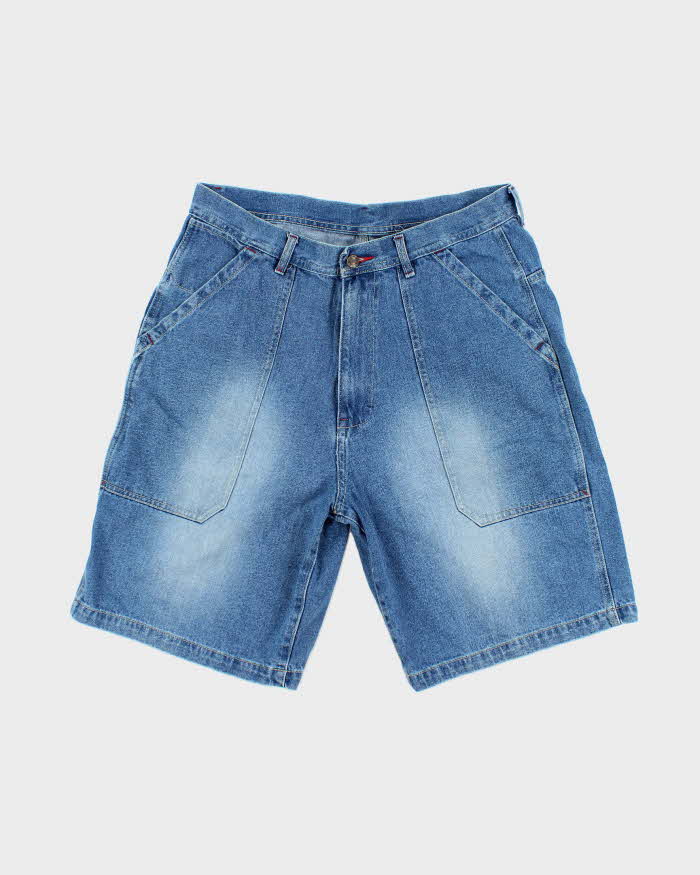 Vintage 2000's No Surrender Wide Leg Medium Wash Denim Shorts - W32 L10