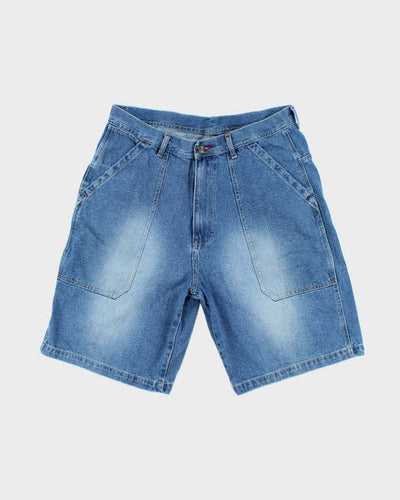 Vintage 2000's No Surrender Wide Leg Medium Wash Denim Shorts - W32 L10