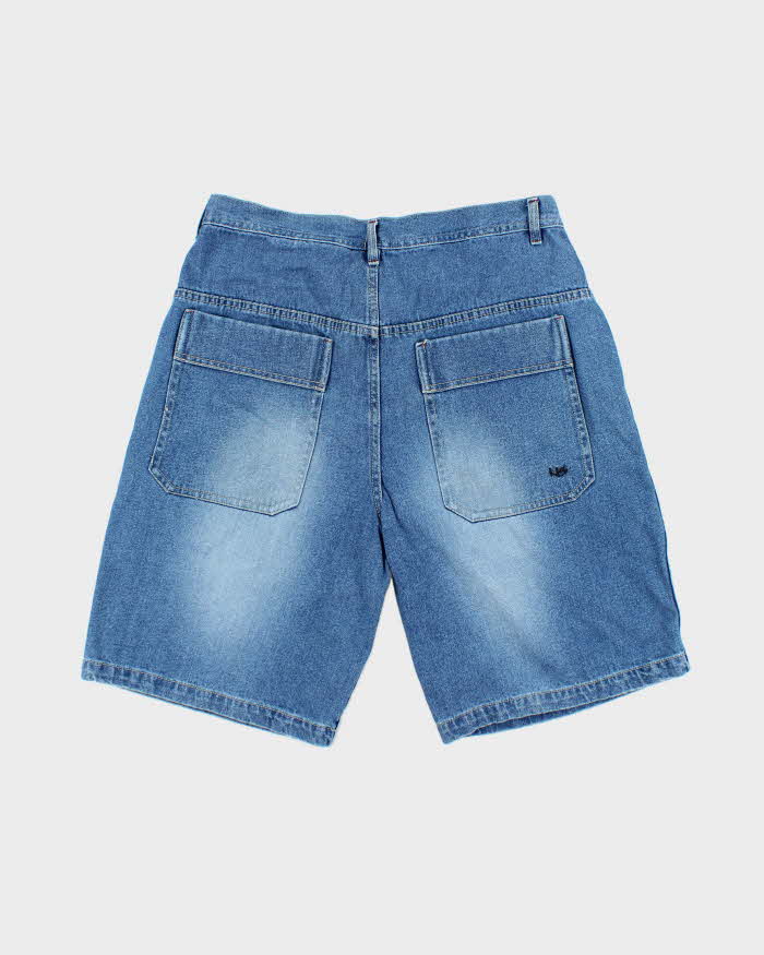 Vintage 2000's No Surrender Wide Leg Medium Wash Denim Shorts - W32 L10