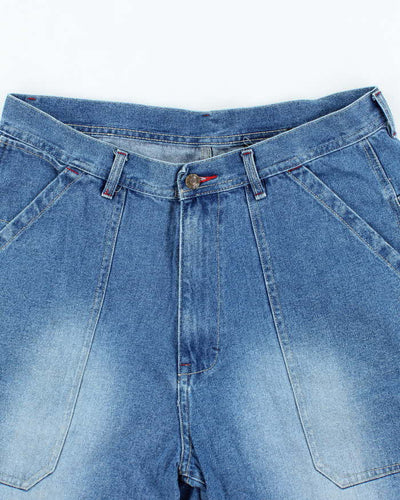 Vintage 2000's No Surrender Wide Leg Medium Wash Denim Shorts - W32 L10