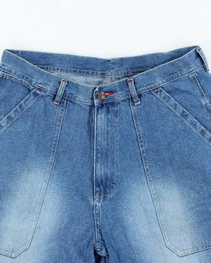 Vintage 2000's No Surrender Wide Leg Medium Wash Denim Shorts - W32 L10