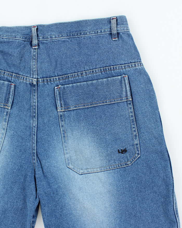 Vintage 2000's No Surrender Wide Leg Medium Wash Denim Shorts - W32 L10