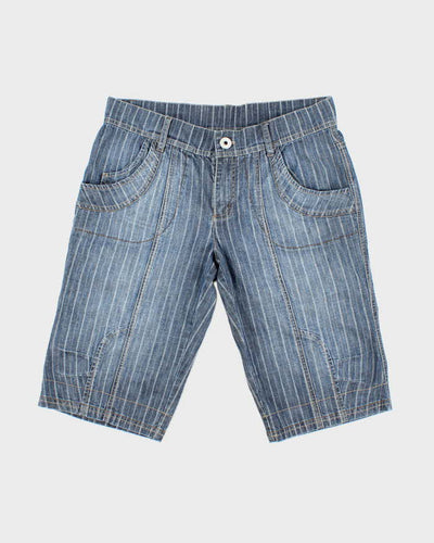Vintage Y2K DKNY Striped Denim Shorts - W30 L13