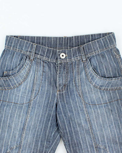Vintage Y2K DKNY Striped Denim Shorts - W30 L13
