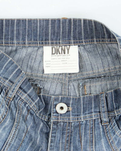 Vintage Y2K DKNY Striped Denim Shorts - W30 L13