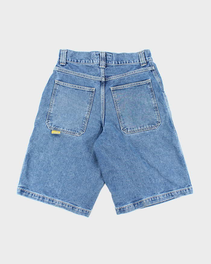 Vintage Y2K Jnco Wide Leg Embroidered Denim Shorts - W30 L14