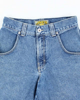 Vintage Y2K Jnco Wide Leg Embroidered Denim Shorts - W30 L14
