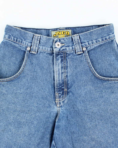 Vintage Y2K Jnco Wide Leg Embroidered Denim Shorts - W30 L14