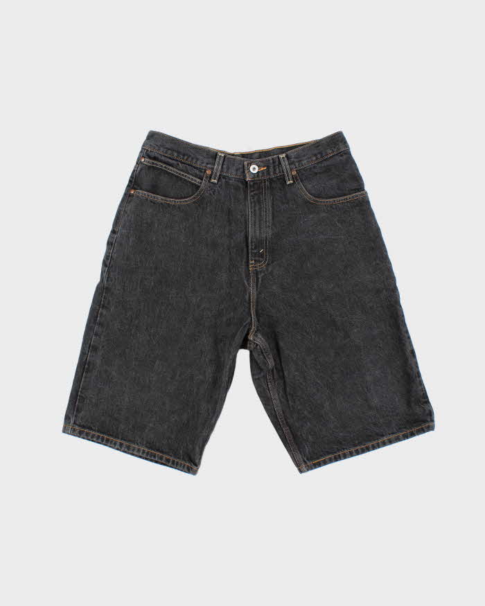 Vintage 2000's Levi's Wide Leg Grey Wash Denim Shorts - W32 L12