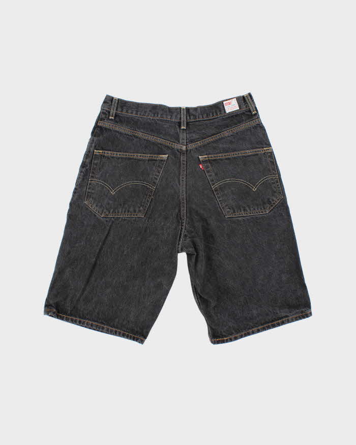 Vintage 2000's Levi's Wide Leg Grey Wash Denim Shorts - W32 L12