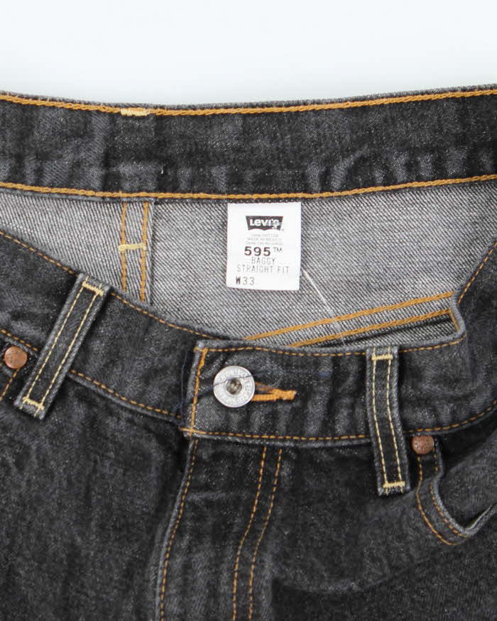 Vintage 2000's Levi's Wide Leg Grey Wash Denim Shorts - W32 L12