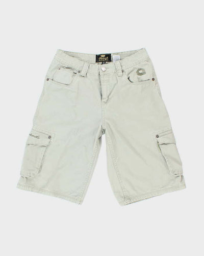 Vintage Y2K Akademiks Wide Leg Beige Cargo Shorts - W28 L13