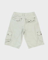 Vintage Y2K Akademiks Wide Leg Beige Cargo Shorts - W28 L13