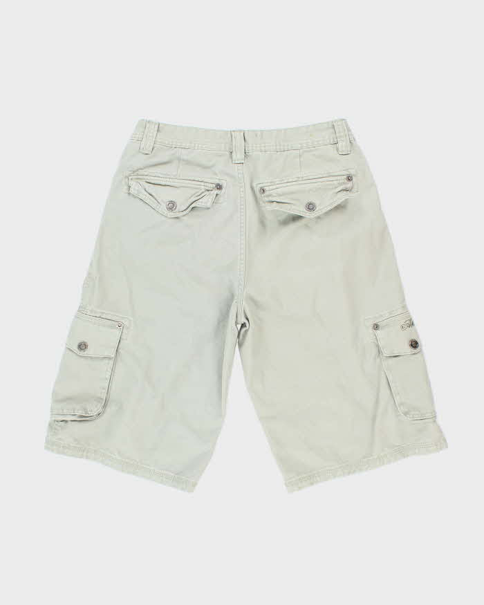 Vintage Y2K Akademiks Wide Leg Beige Cargo Shorts - W28 L13