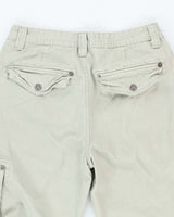 Vintage Y2K Akademiks Wide Leg Beige Cargo Shorts - W28 L13