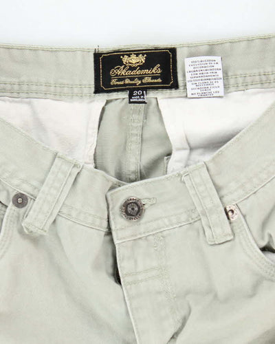 Vintage Y2K Akademiks Wide Leg Beige Cargo Shorts - W28 L13