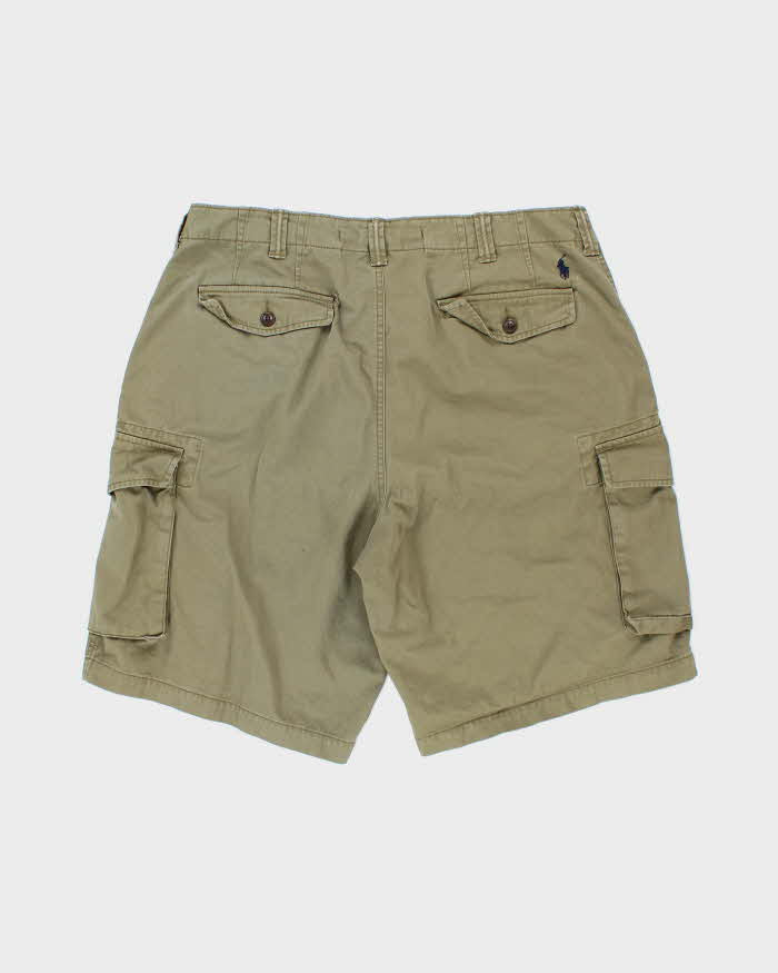 Vintage Y2K Ralph Lauren Wide Leg Green Cargo Shorts - W34 L10