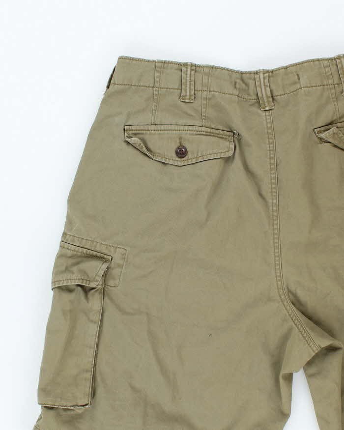 Vintage Y2K Ralph Lauren Wide Leg Green Cargo Shorts - W34 L10