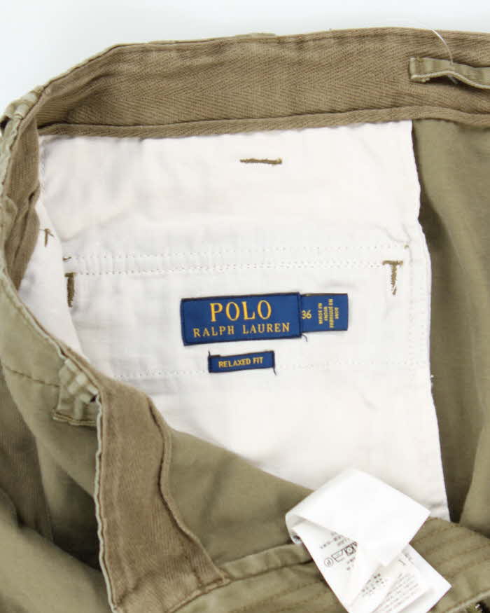 Vintage Y2K Ralph Lauren Wide Leg Green Cargo Shorts - W34 L10