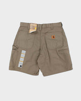 Vintage 00s Carhartt Deadstock Brown Cargo Workwear Shorts - W34