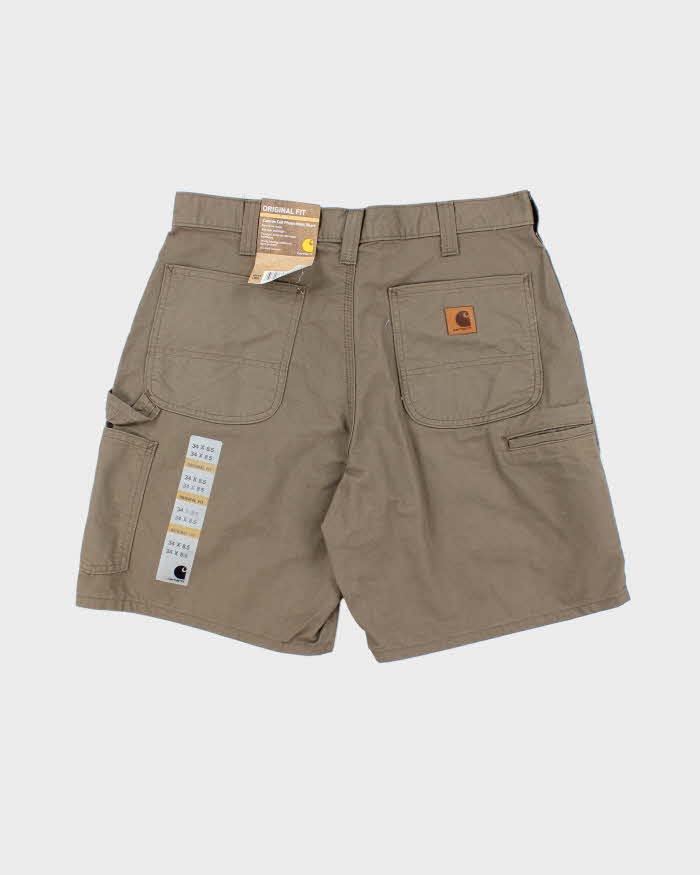 Vintage 00s Carhartt Deadstock Brown Cargo Workwear Shorts - W34