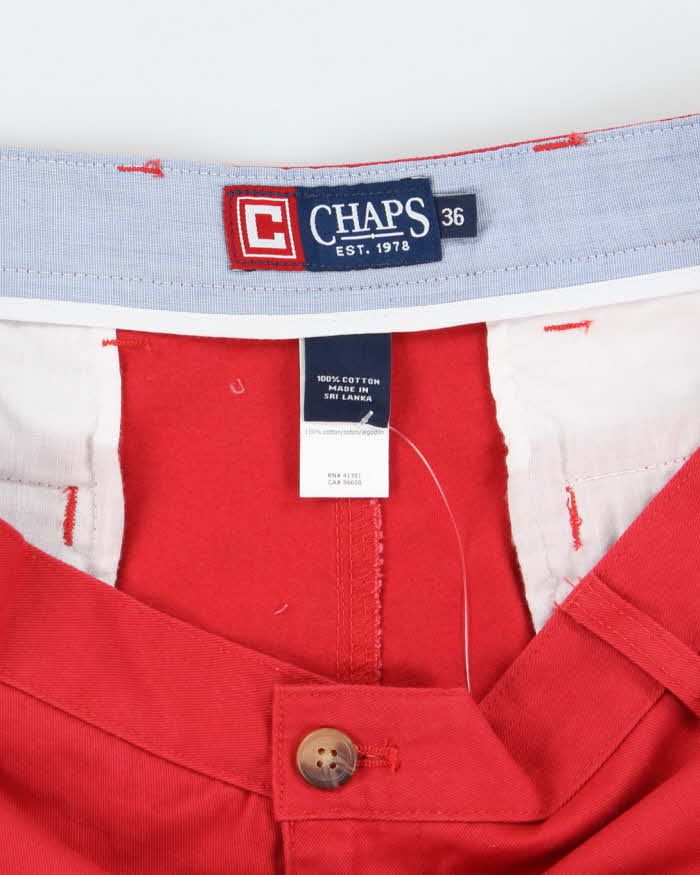 Chaps Deadstock Red Shorts - W36