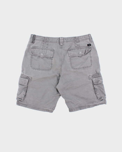 Y2k Quiksilver Grey Cargo Shorts - W36