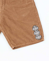 Fcking Awesome Embroidered Spell Out Brown Corduroy Shorts - W32 L10