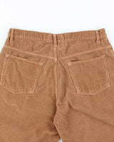Fcking Awesome Embroidered Spell Out Brown Corduroy Shorts - W32 L10