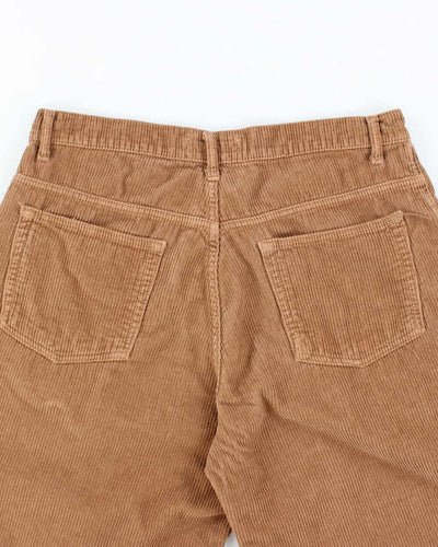 Fcking Awesome Embroidered Spell Out Brown Corduroy Shorts - W32 L10