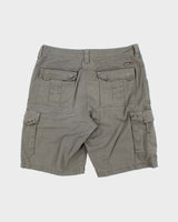 Vintage Y2K 00s Quiksilver Khaki Loose Fit Canvas Cargo Shorts - W34
