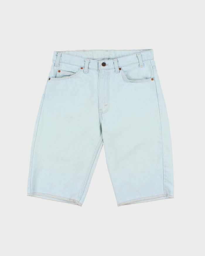 Vintage 1999 Levi's 505 Orange Tab Red Batwing Made In USA Denim Jorts - W33