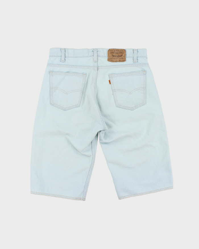 Vintage 1999 Levi's 505 Orange Tab Red Batwing Made In USA Denim Jorts - W33