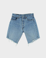Vintage 1996 Levi's 501 Red Batwing Made In USA Denim Shorts - W31