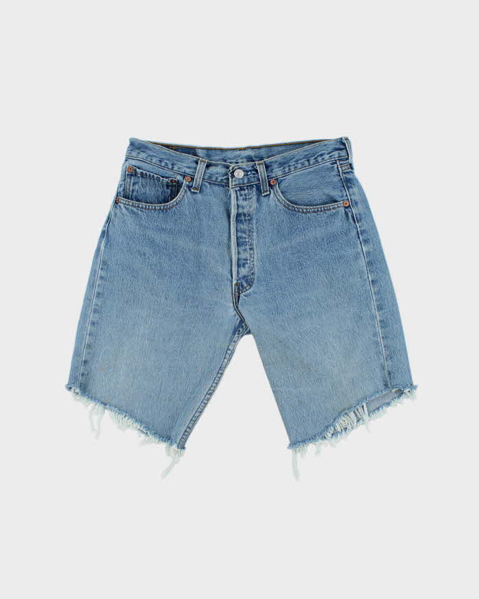 Vintage 1996 Levi's 501 Red Batwing Made In USA Denim Shorts - W31
