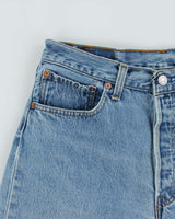 Vintage 1996 Levi's 501 Red Batwing Made In USA Denim Shorts - W31