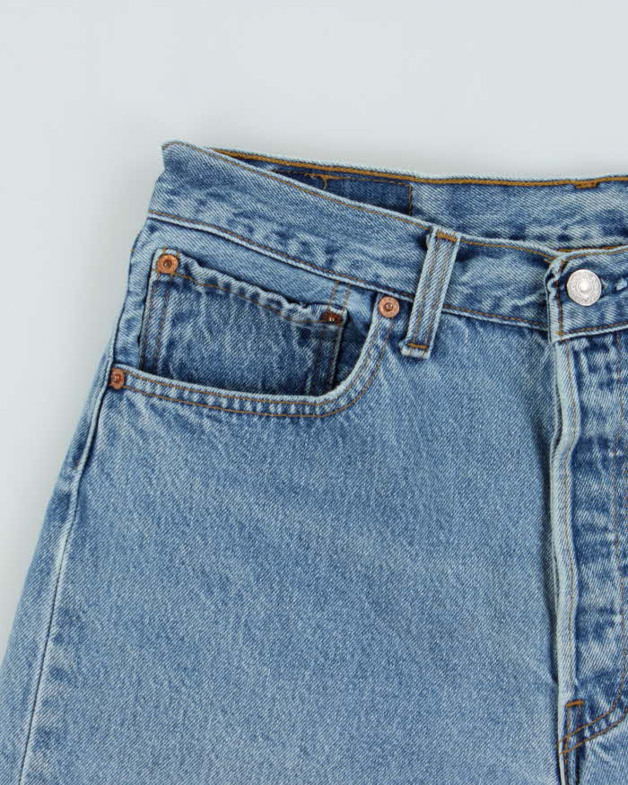 Vintage 1996 Levi's 501 Red Batwing Made In USA Denim Shorts - W31