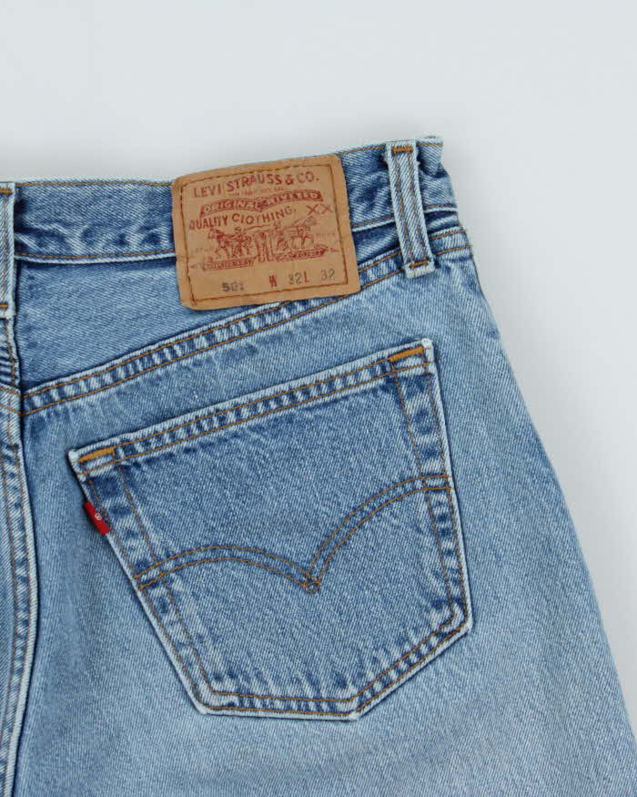 Vintage 1996 Levi's 501 Red Batwing Made In USA Denim Shorts - W31