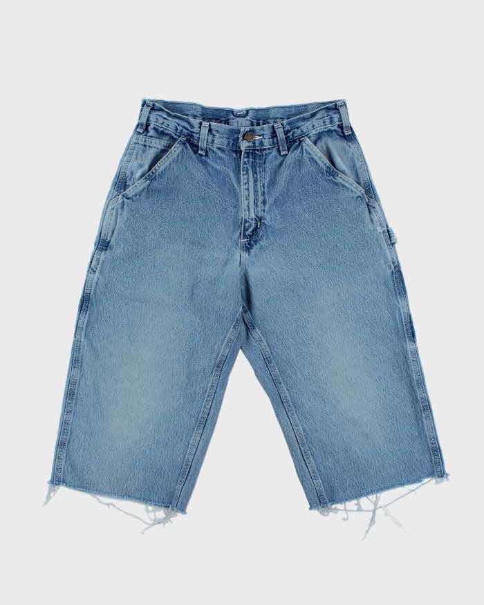 Vintage Carhartt B13 Dungaree Fit Distressed Denim Carpenter Jorts - W30