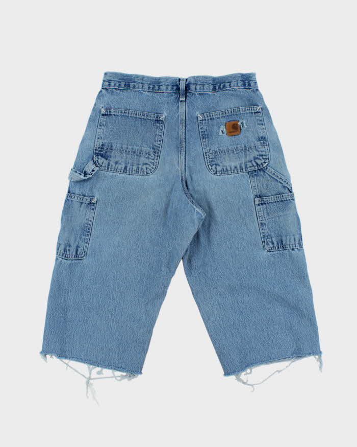 Vintage Carhartt B13 Dungaree Fit Distressed Denim Carpenter Jorts - W30
