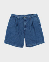 Vintage Y2K 00s Wrangler Pleated Baggy Fit Denim Bermuda Shorts - W36