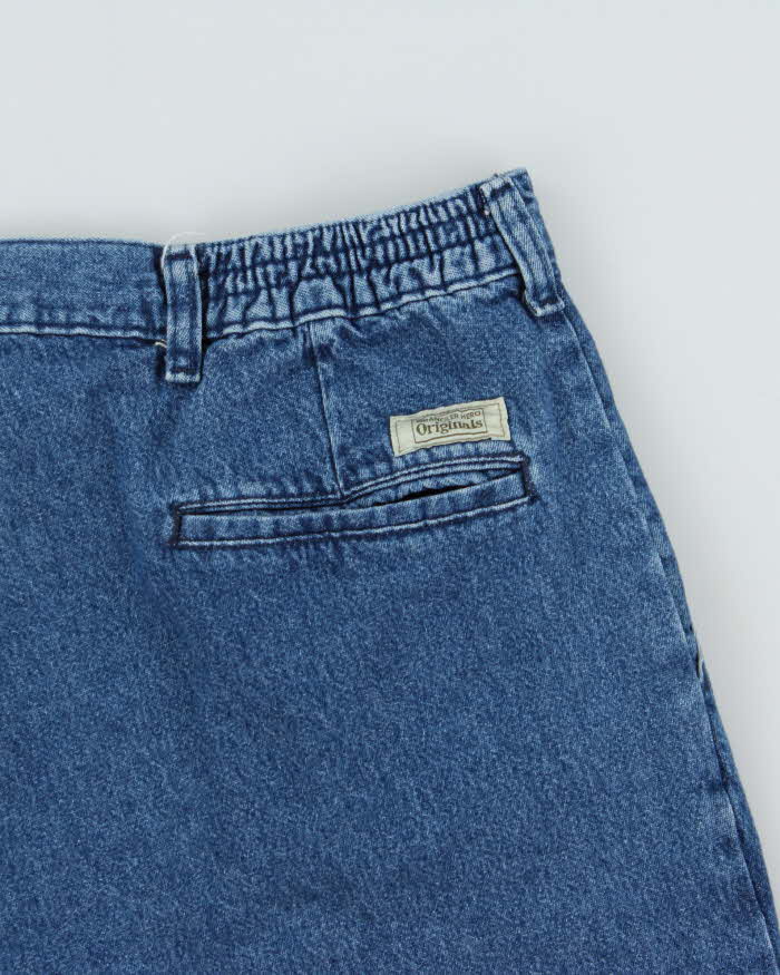 Vintage Y2K 00s Wrangler Pleated Baggy Fit Denim Bermuda Shorts - W36