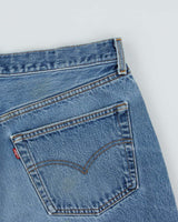 Vintage 1999 Levi's 501 Red Batwing Made In USA Denim Shorts - W34