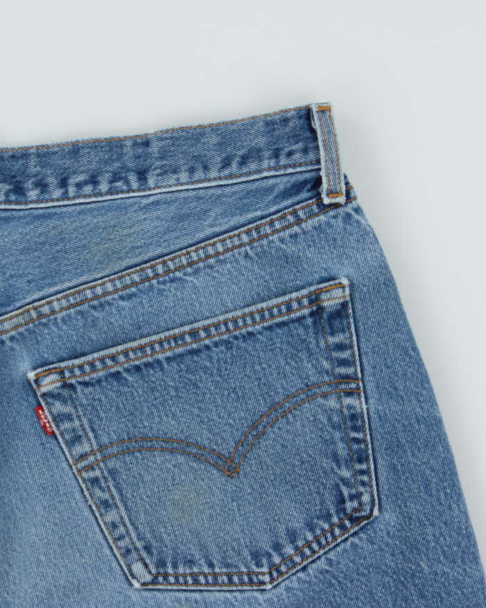 Vintage 1999 Levi's 501 Red Batwing Made In USA Denim Shorts - W34