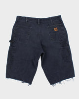 Vintage Carhartt B11 Midnight Canvas Loose Fit Distressed Carpenter Shorts - W38