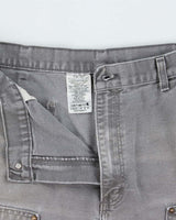 Vintage Carhartt B136 GVL Canvas Distressed Dungaree Fit Carpenter Shorts - W36