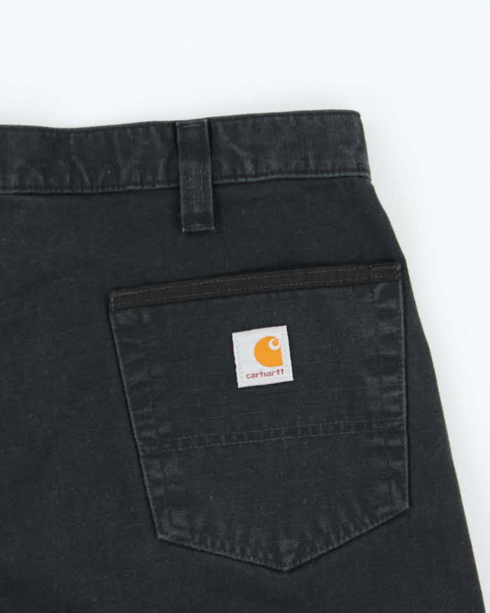 Vintage Carhartt B357 Canvas Ripstop Relaxed Fit Carpenter Cargo Shorts - W38